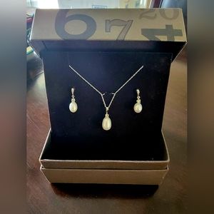 O.C. Tanner Diamond and Pearl Earrings